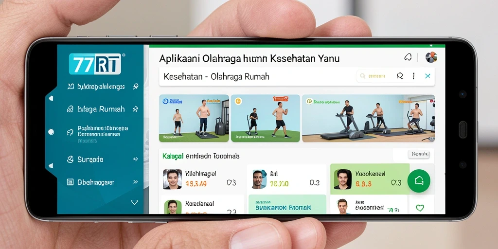 Tampilan layar utama 77RT yang user-friendly dan fungsional.
