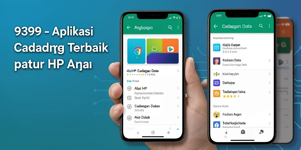 Tampilan antarmuka aplikasi Cadangan Data yang intuitif dan mudah digunakan.