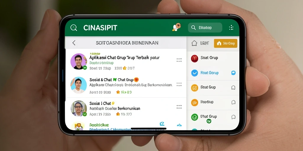 Tampilan antarmuka CINASIPIT yang intuitif untuk chat grup.