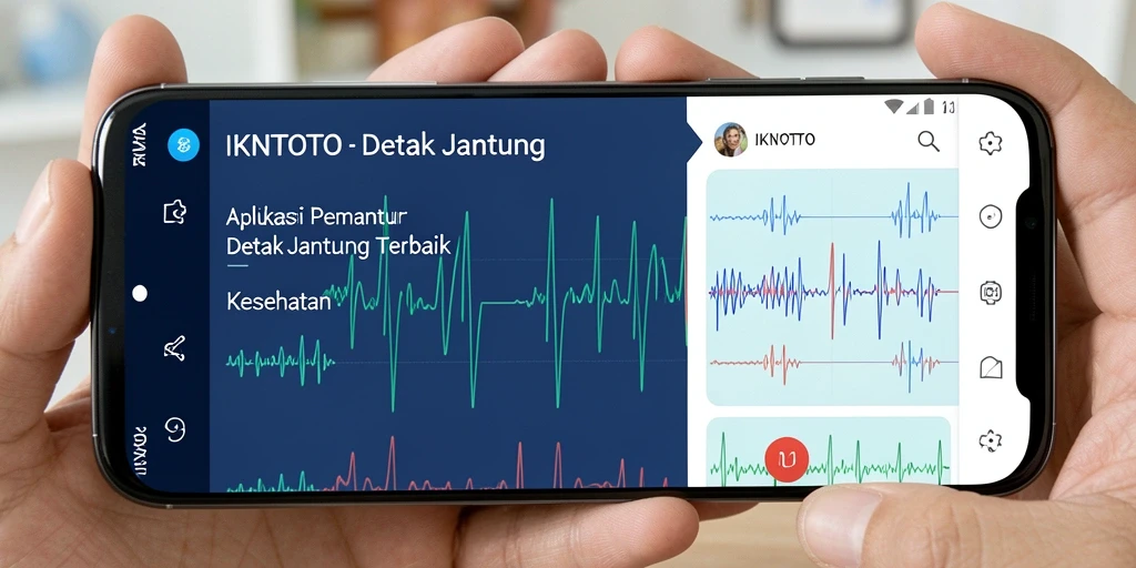 Tampilan antarmuka aplikasi Detak Jantung IKNTOTO yang informatif.