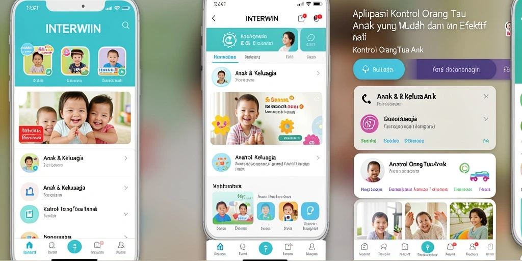 Tampilan antarmuka INTERWIN yang intuitif untuk kontrol orang tua.