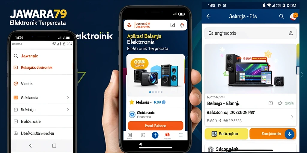 Antarmuka aplikasi JAWARA79 dengan berbagai pilihan elektronik.