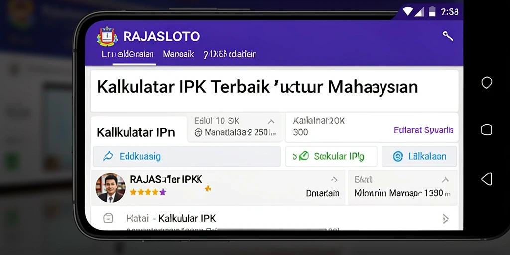 Tampilan antarmuka RAJASLOTO yang ramah pengguna untuk Kalkulator IPK.