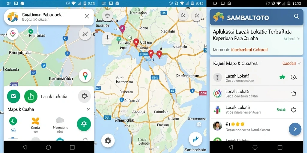 Screenshot utama SAMBALTOTO menampilkan antarmuka aplikasi Lacak Lokasi yang intuitif.