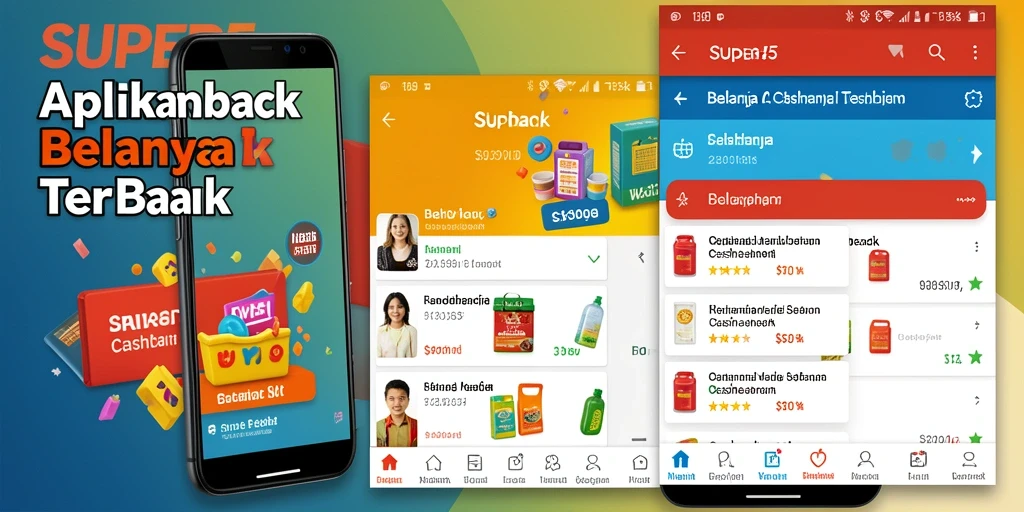 Antarmuka aplikasi SUPER5 yang menarik dan fungsional untuk cashback.