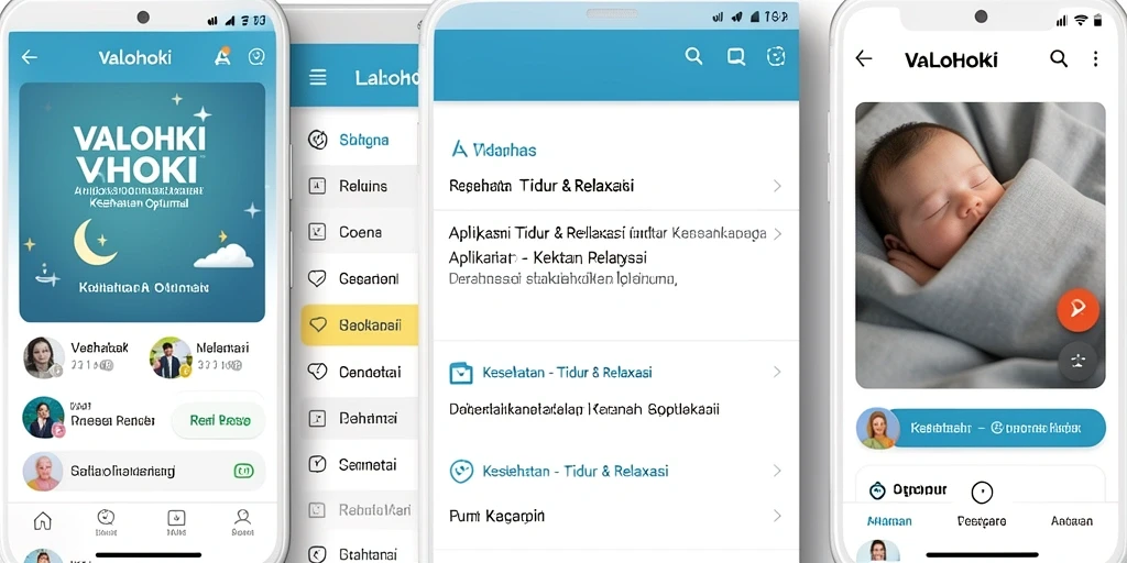 Tampilan antarmuka VALOHOKI yang menenangkan untuk relaksasi dan tidur.
