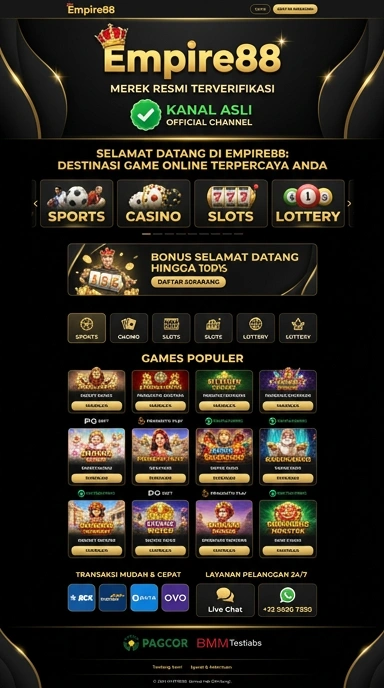 Halaman Resmi Unduh APK empire88 untuk Android